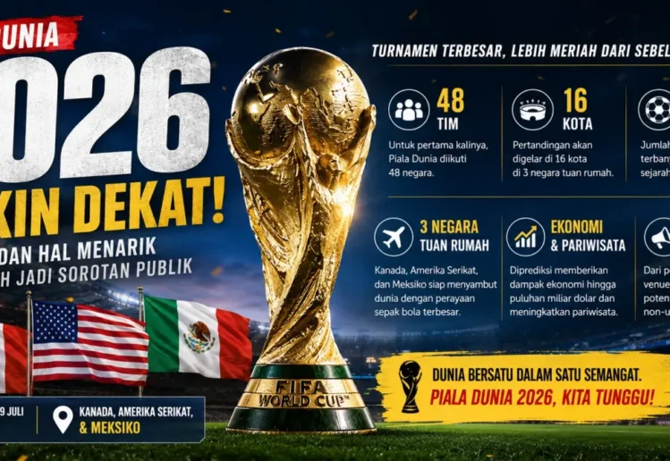 Ilustrasi berita olahraga terbaru Indonesia mencakup sepak bola, atletik, dan berbagai cabang olahraga dunia