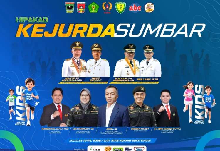 Atlet muda bertanding pada Kejuaraan Atletik Nasional 2026 di lintasan stadion olahraga Indonesia