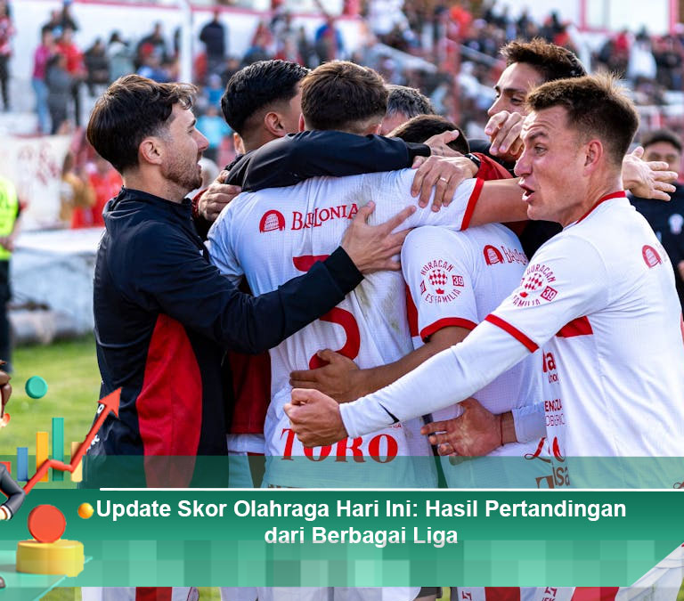 Suasana pertandingan olahraga terkini di stadion modern dengan pemain beraksi dan penonton penuh semangat